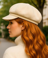 Boina Feminina Francesa em Lã com Aba Vintage Elegante | Oslo